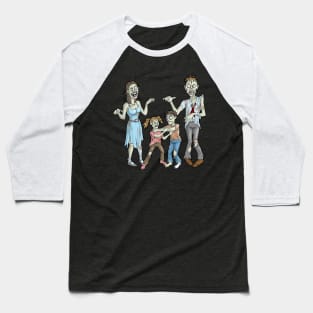 Zombie Family Baseball T-Shirt